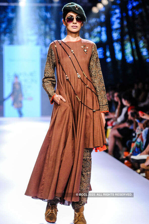 A model walks the ramp