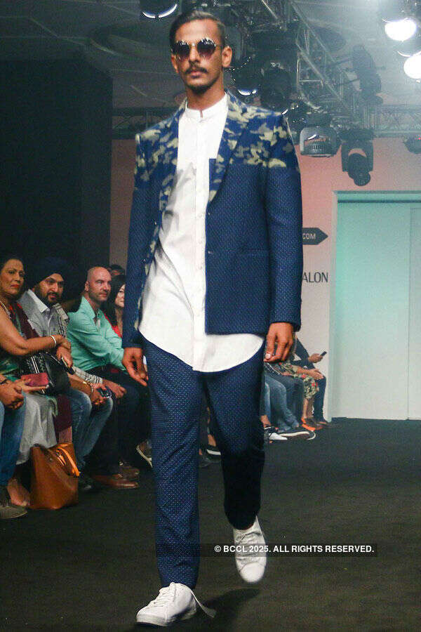 A model walks the ramp for Piyush Dedhia