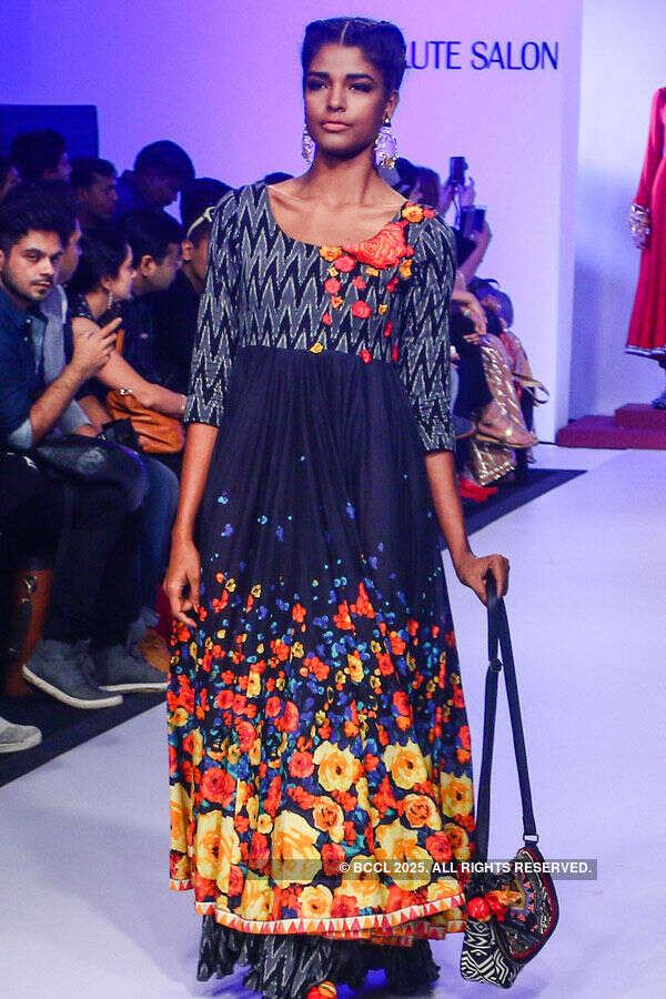 A model walks the ramp