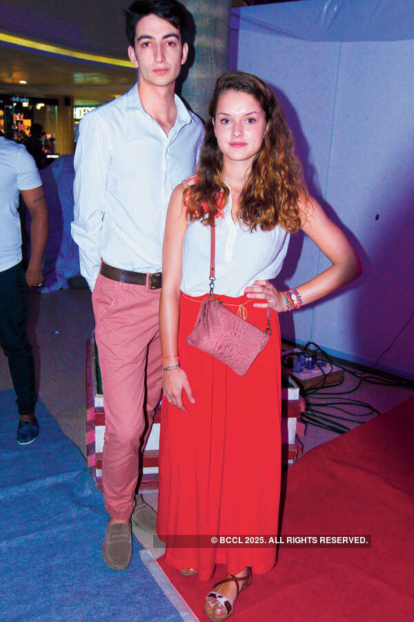 Marco and Apolline during a fashion, music and dance extravaganza