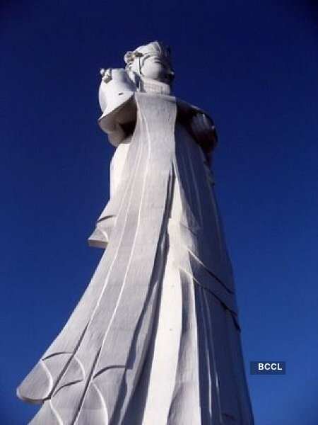 Tokyo Wan Kannon is fifty-six metres tall, which is located in Futtsu, Chiba Prefecture