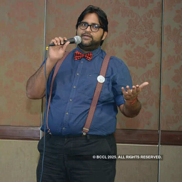 Bhargav during the unveiling ceremony of Audi A6 Matrix