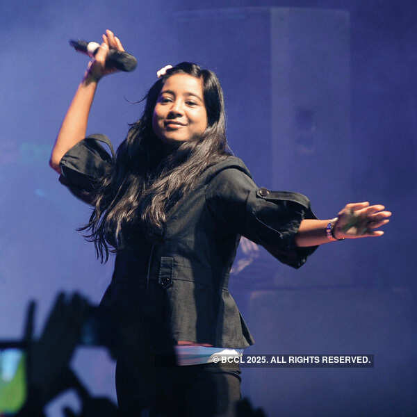 Shilpa Rao performs during a freshers&rsquo; party