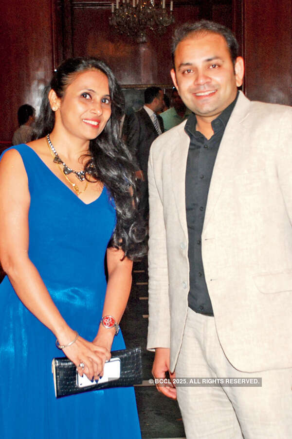 Megha and Chetan during the launch party