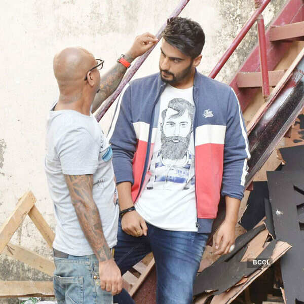 Arjun Kapoor during an ad shoot for a leading clothing line