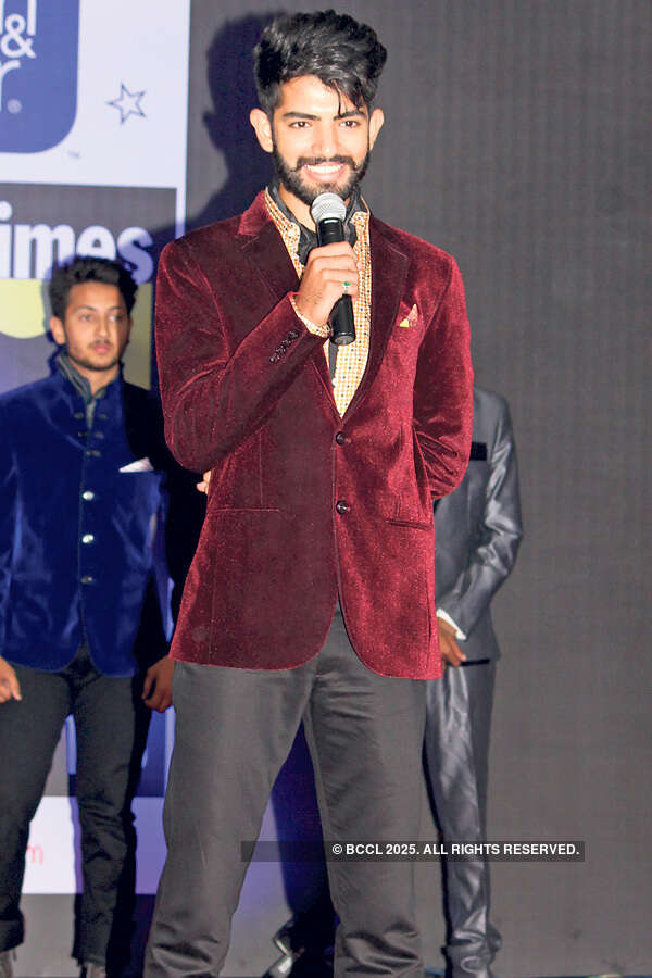 Jatin Dhingra, second runner-up, during the Clean & Clear Nagpur Times Fresh Face 2015 finals