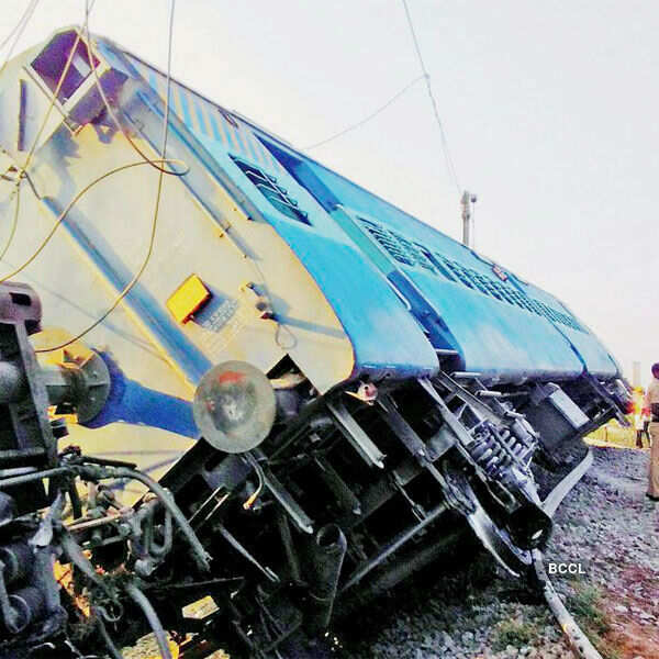 Seven coaches of the train with passengers also