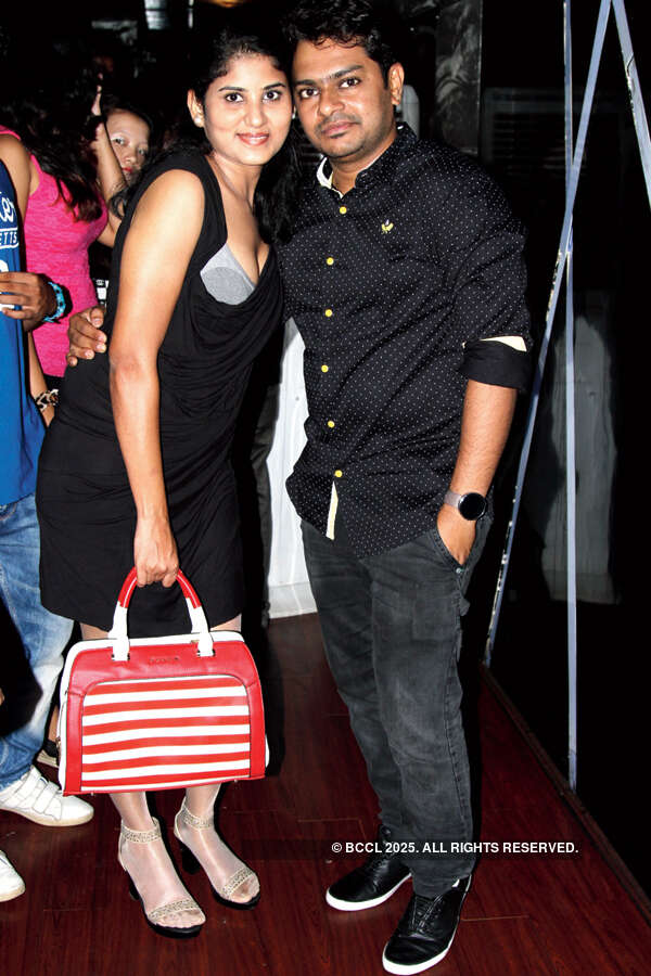 Sruthi and Gowrish during a party