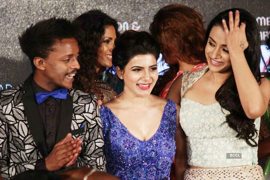 Designer Sidney Sladen with Samantha Ruth Prabhu and Trisha