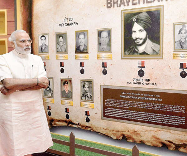 Narendra Modi at an exhibition