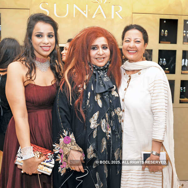 Jyoti Goel, Shahnaz Husain and Neelam Pratap Rudy during the launch