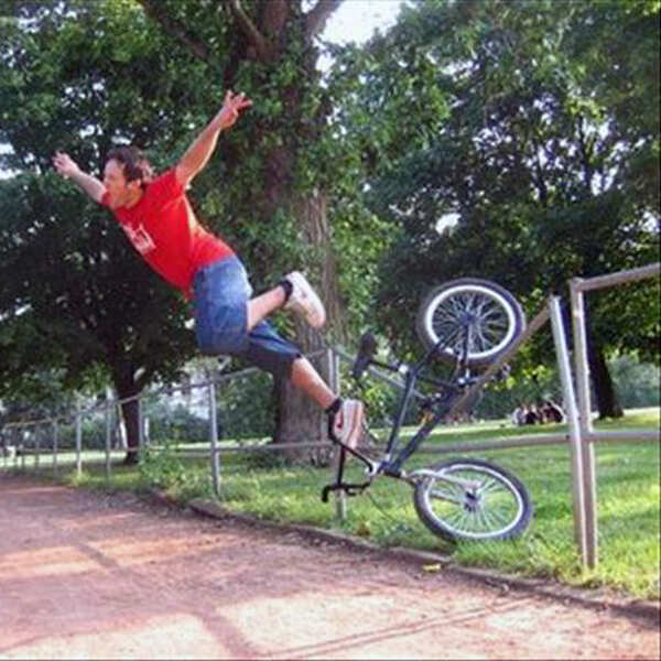 Here’s a photo of a cycle stunt gone horribly wrong
