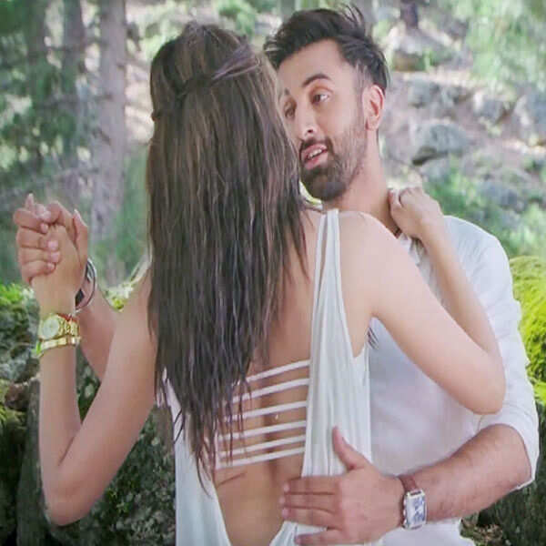 Ranbir Kapoor and Deepika Padukone in a still