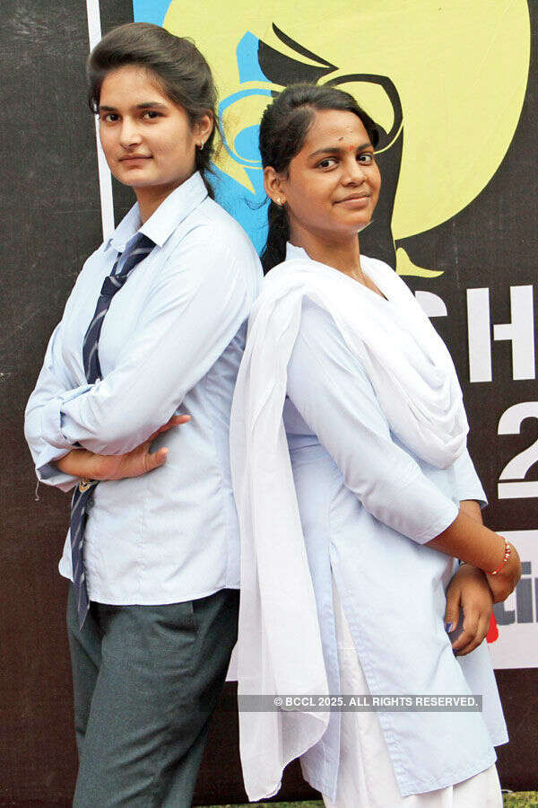 Neha Maurya and Ishika Mishra pose for a photo