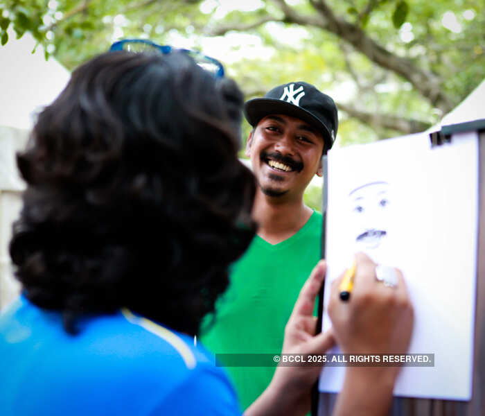 A girl tries her hand at painting