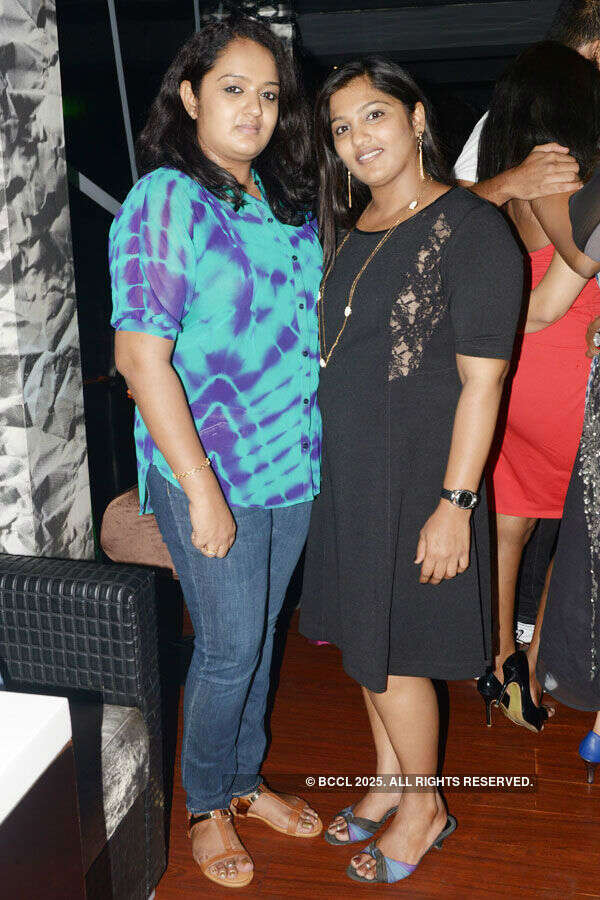 Saveetha and Sajna during a party