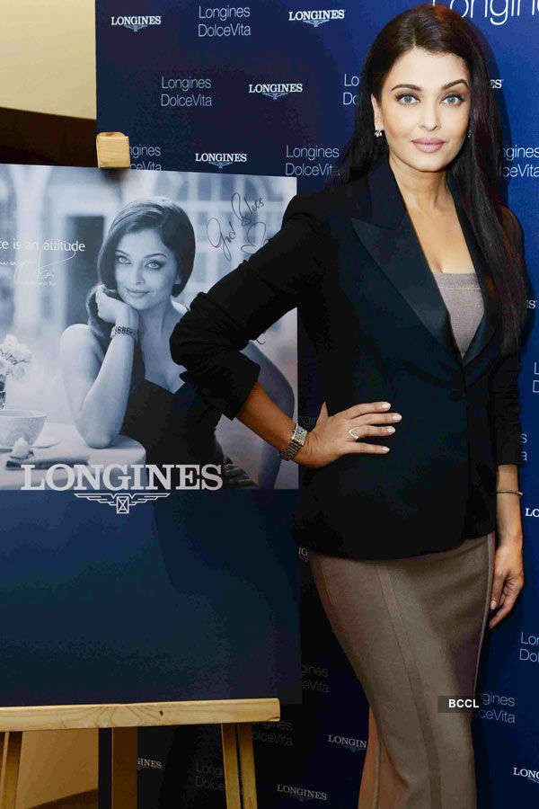 Aishwarya Rai Bachchan poses at the Longines store