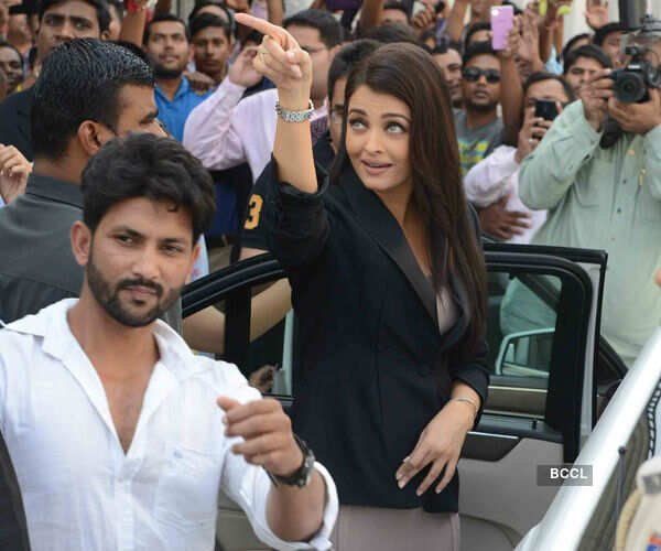 Aishwarya Rai Bachchan gestures during the Longines