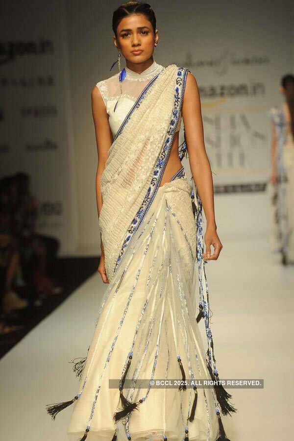 Donna walks the ramp for designer