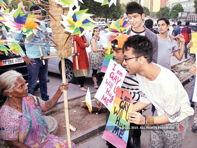 LGBT community gives free hugs