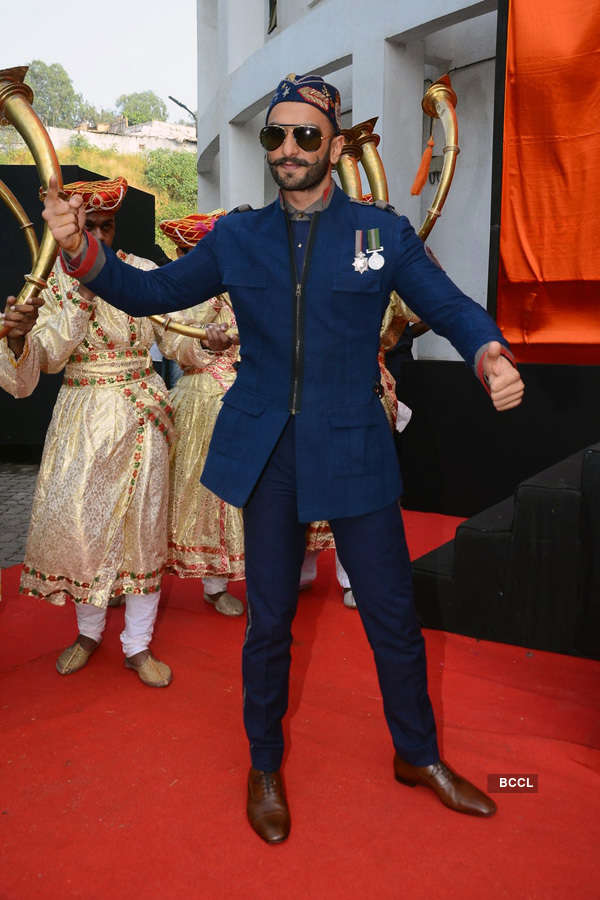 Ranveer Singh During The Poster Launch Of Bollywood Film Bajirao ...