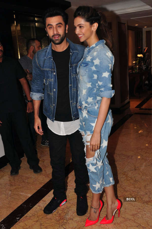 Ranbir Kapoor and Deepika Padukone during the promotion of Bollywood ...