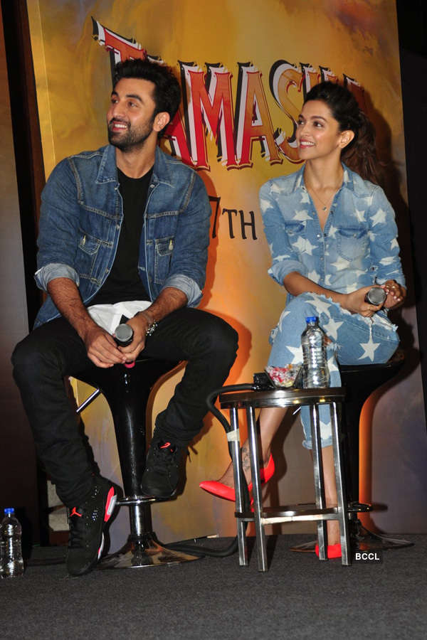 Ranbir Kapoor and Deepika Padukone during the promotion of Bollywood ...