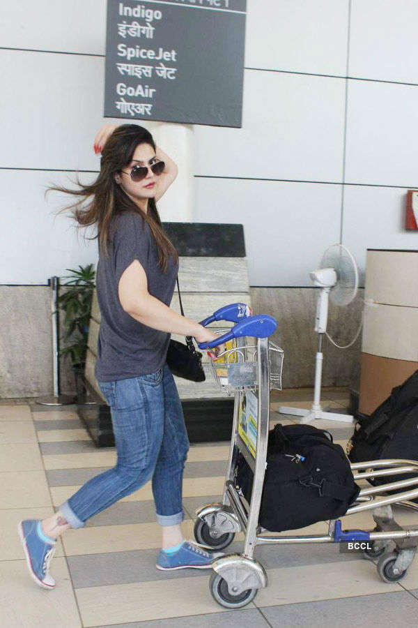 Photos of celebrities at airport