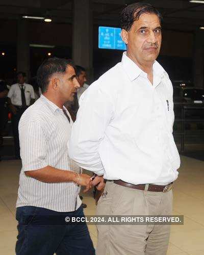 Vijender's arrives at IGI Airport