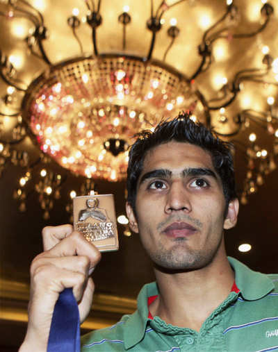 Vijender Singh at a press meet