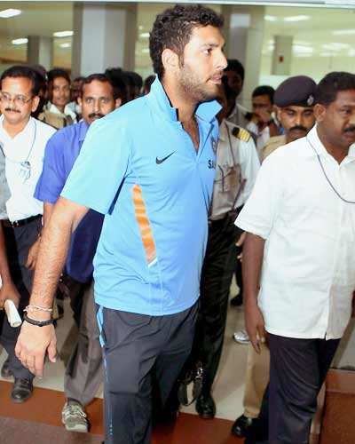Team Indian arrives in Chennai