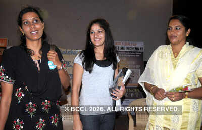 Former India captains Meena Latha (L), Jeena Zachriah (R) and Shiba ... image.