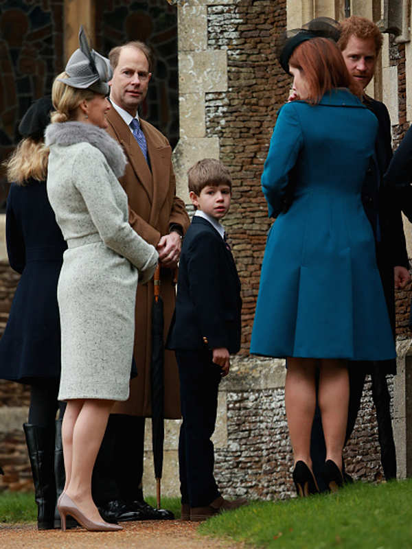 Royal family attends church service