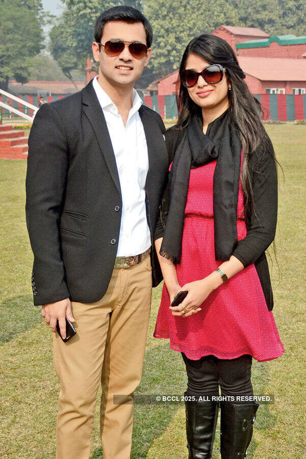 Socialites attend horse race