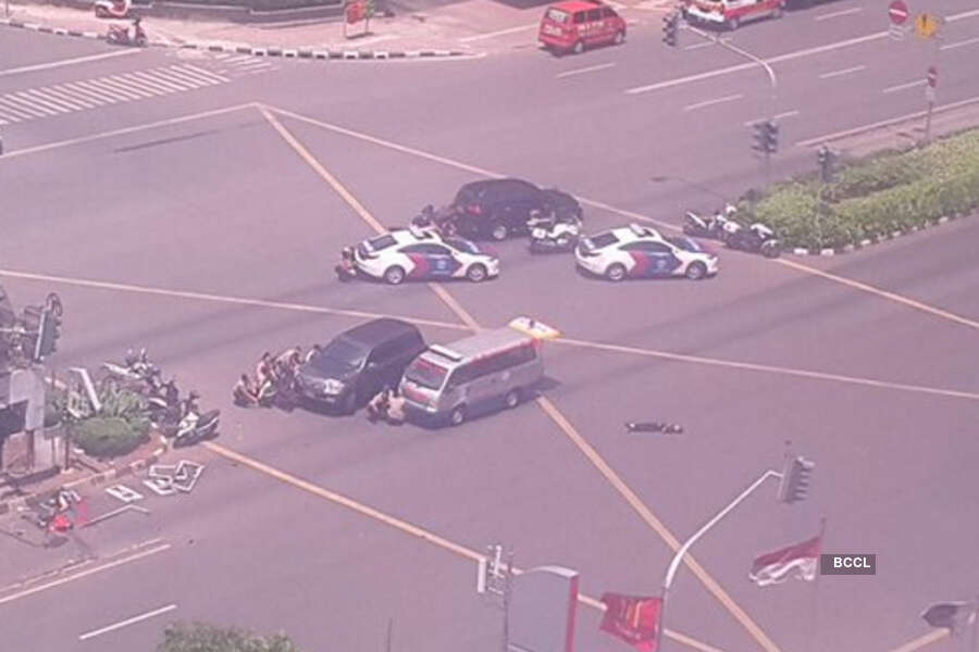 Blasts, gunfight rock Jakarta