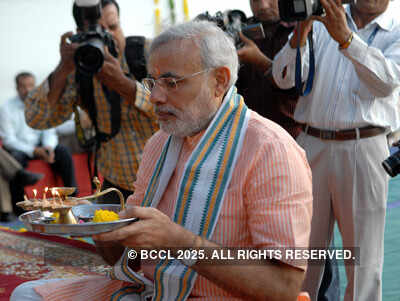 Narendra Modi at Puja