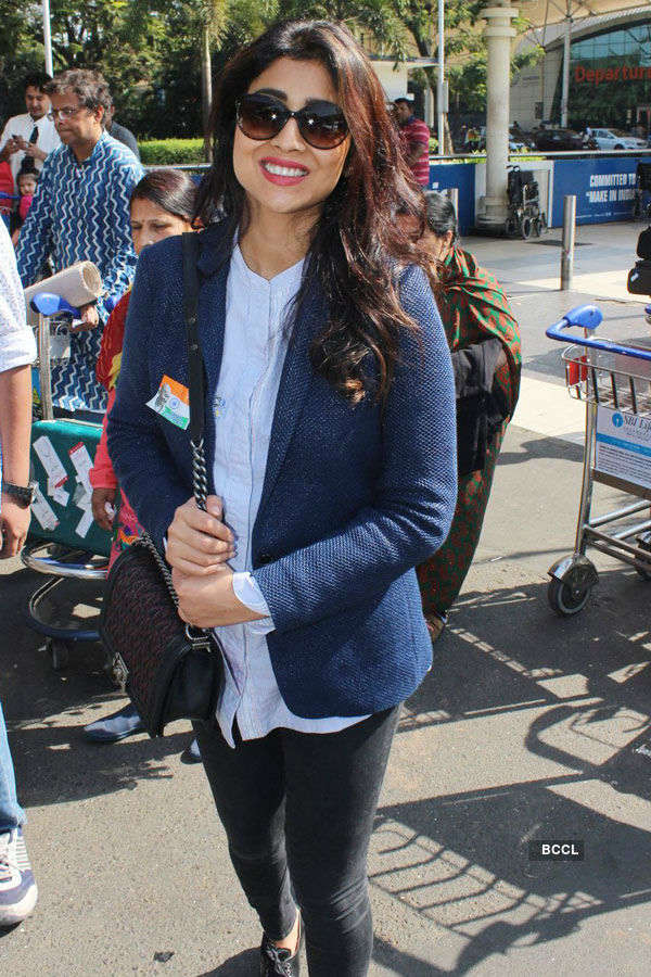 Photos of celebrities at airport