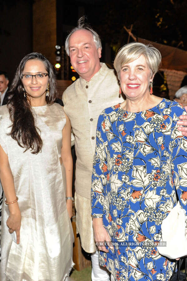 Purnima Lamba with Paul Polman and his wife during the Lakme Fashion ...