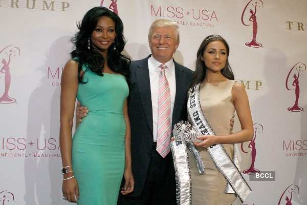 When the Presidential candidate of USA, Donald Trump, was clicked with the beauty queens