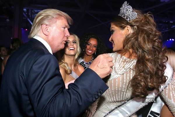 When the Presidential candidate of USA, Donald Trump, was clicked with the beauty queens