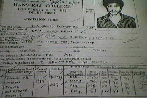 ​Shah Rukh Khan was a weak English student?