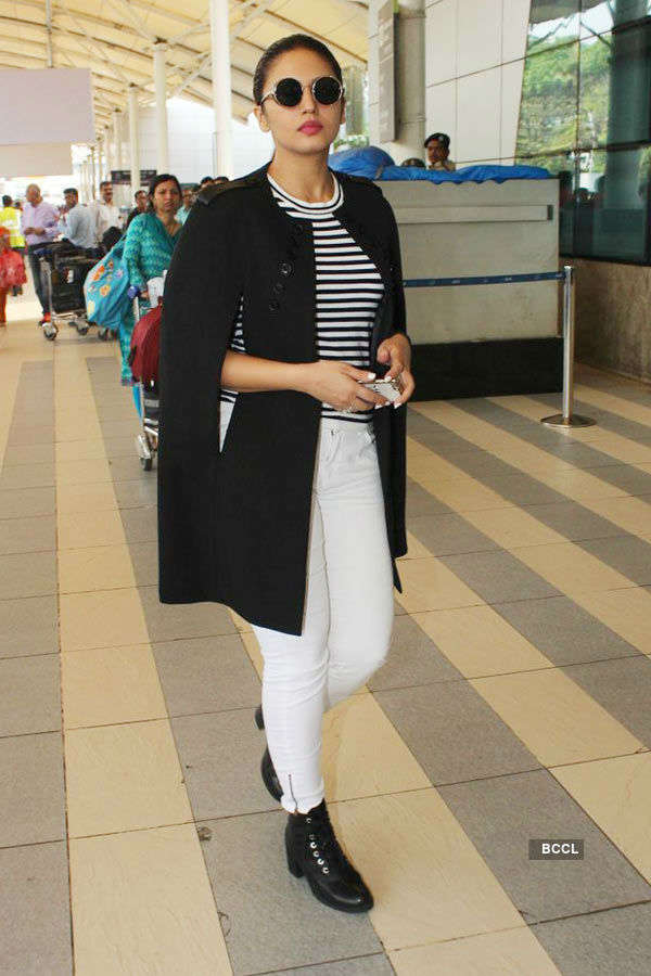 Photos of celebrities at airport