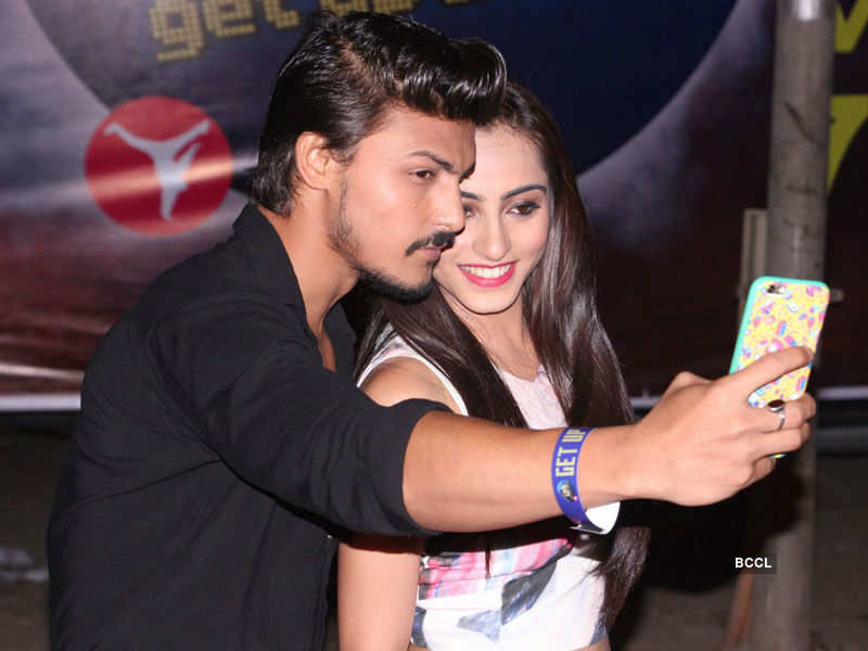 Utkarsh Gupta and Niyati Fatnani during the launch of TV series D4