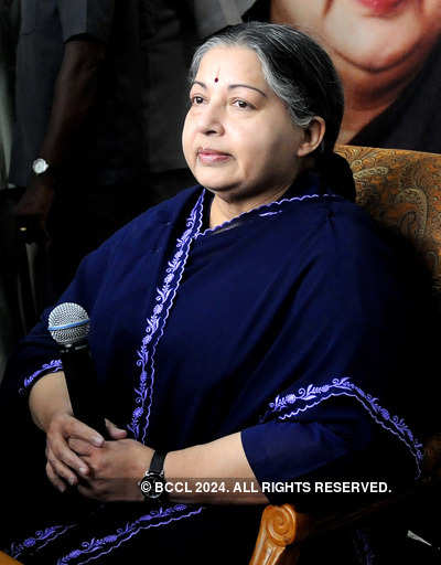 J Jayalalitha at a press meet