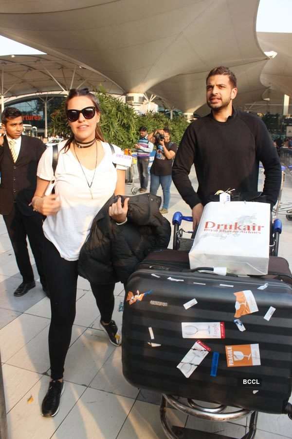 Photos of celebrities at airport