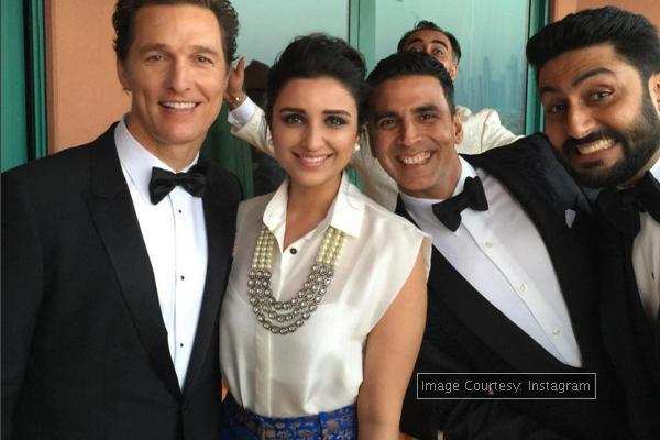 Abhishek and Akshay photobomb Parineeti's photo with Hollywood star