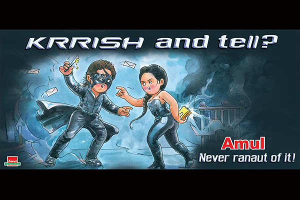 This is how Amul describes the ugly Hrithik-Kangana saga