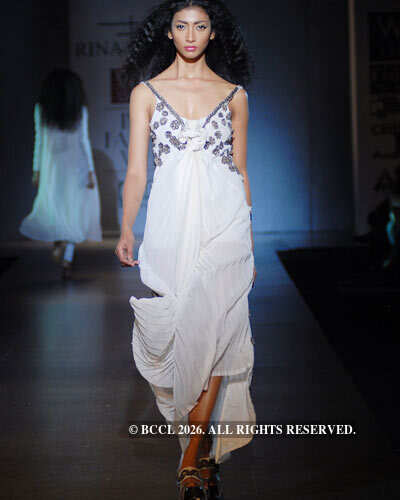 Laxmi Rana presents a creation by designer Rina Dhaka on Day 2 of Wills ...