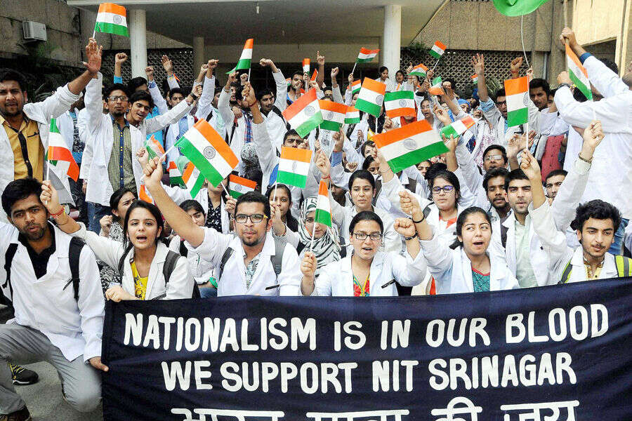NIT Srinagar outstation students take out march
