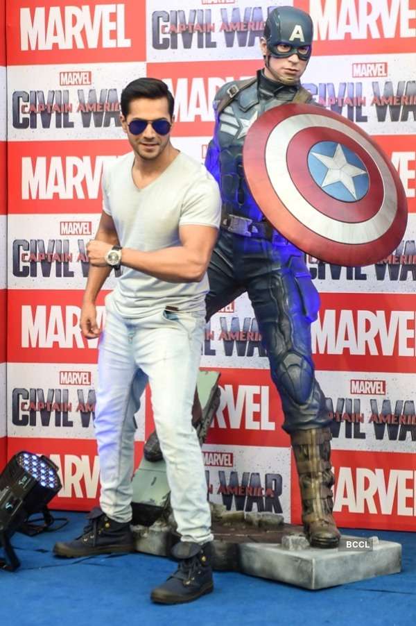 Varun Dhawan at Captain America promotions